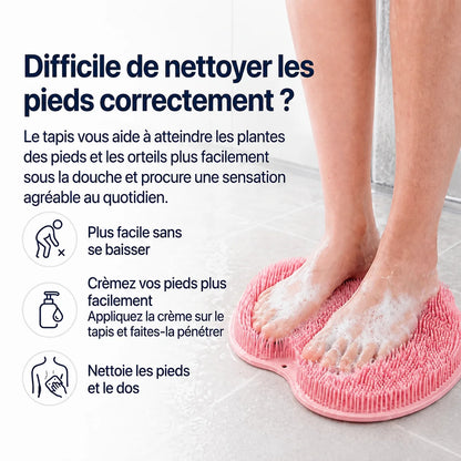 Tapis exfoliant silicone pieds