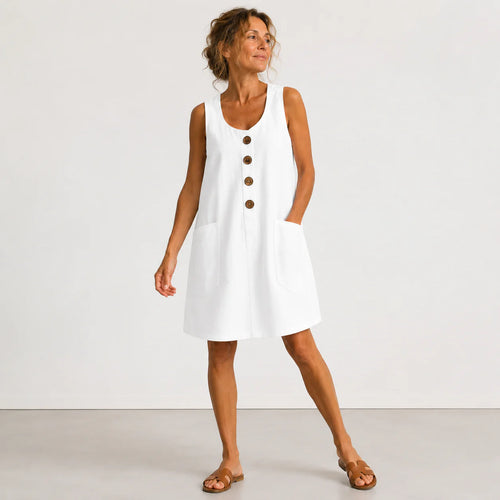 Robe coton et lin légère femme