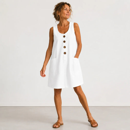 Robe coton et lin légère femme