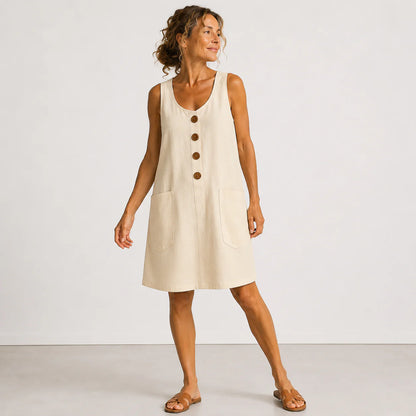 Robe coton et lin légère femme