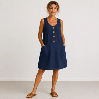 Robe coton et lin légère femme