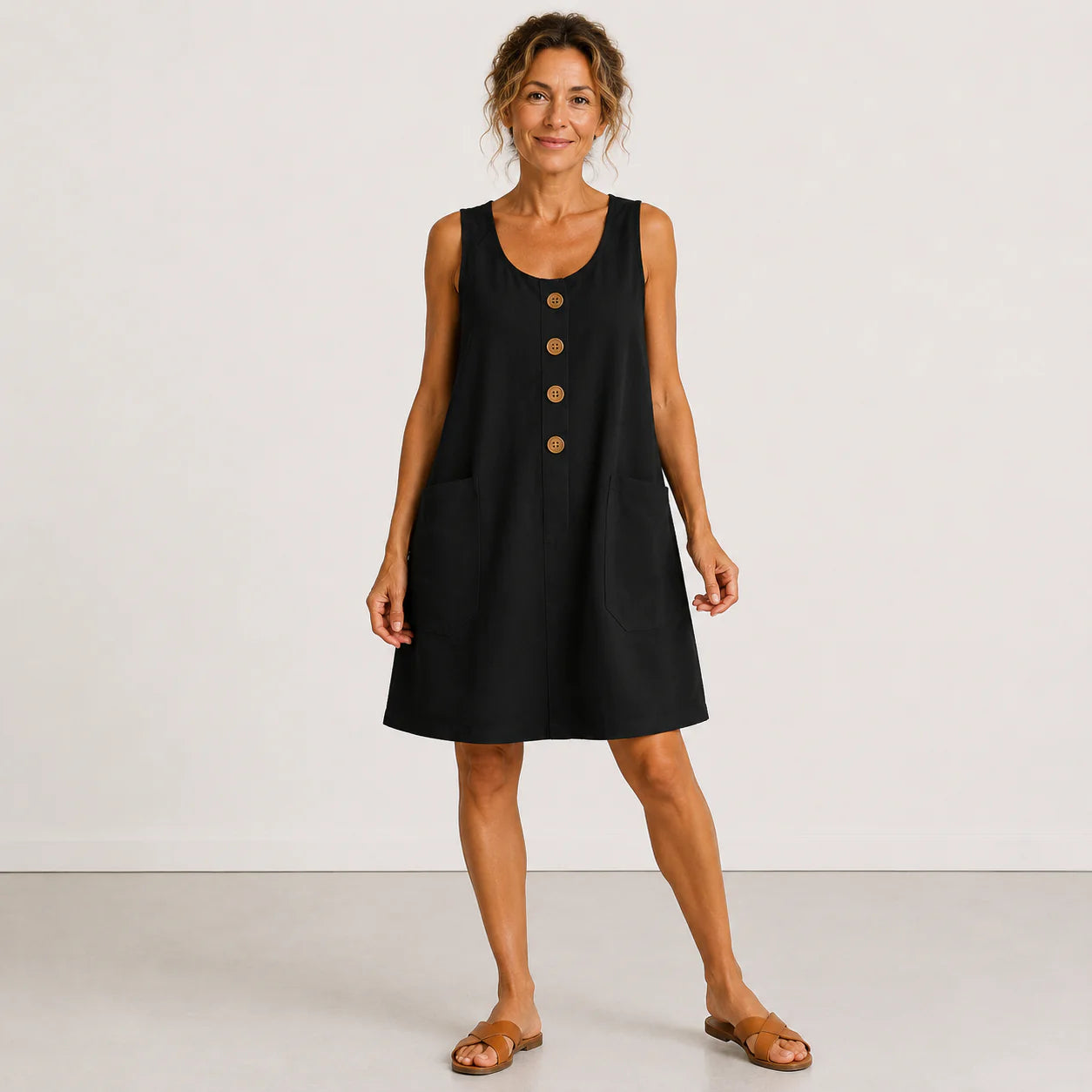 Robe coton et lin légère femme