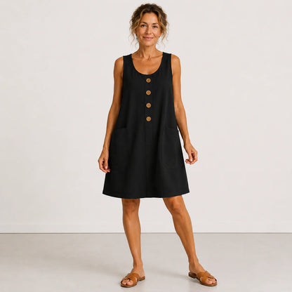 Robe coton et lin légère femme