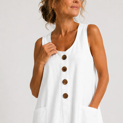 Robe coton et lin légère femme