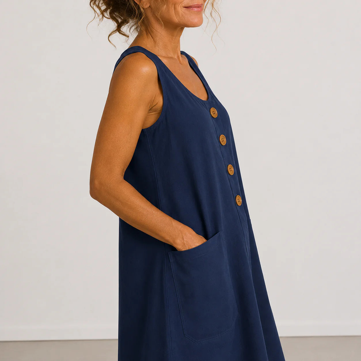 Robe coton et lin légère femme
