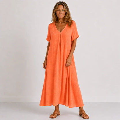 Robe longue fluide femme élégante et légère été