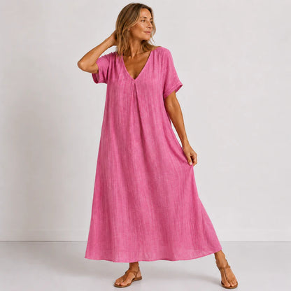 Robe longue fluide femme élégante et légère été