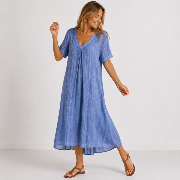 Robe longue fluide femme élégante et légère été