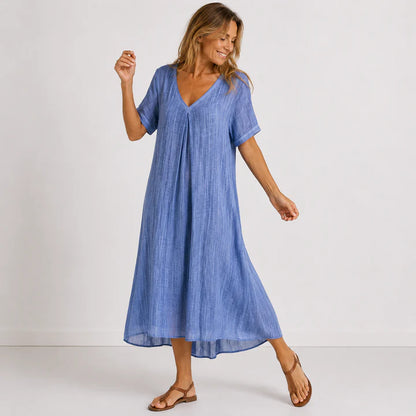 Robe longue fluide femme élégante et légère été