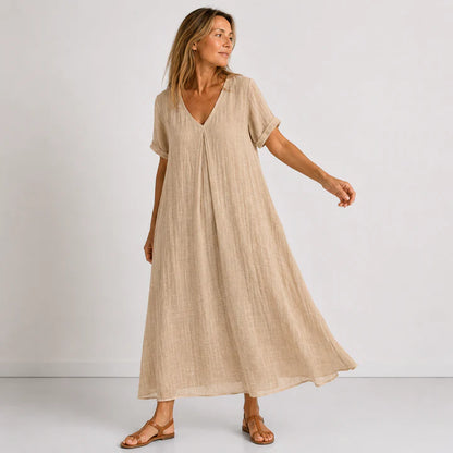 Robe longue fluide femme élégante et légère été