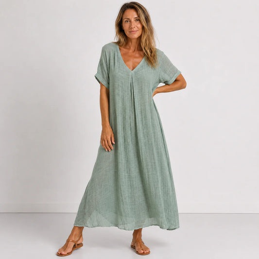 Robe longue fluide femme élégante et légère été