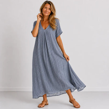 Robe longue fluide femme élégante et légère été