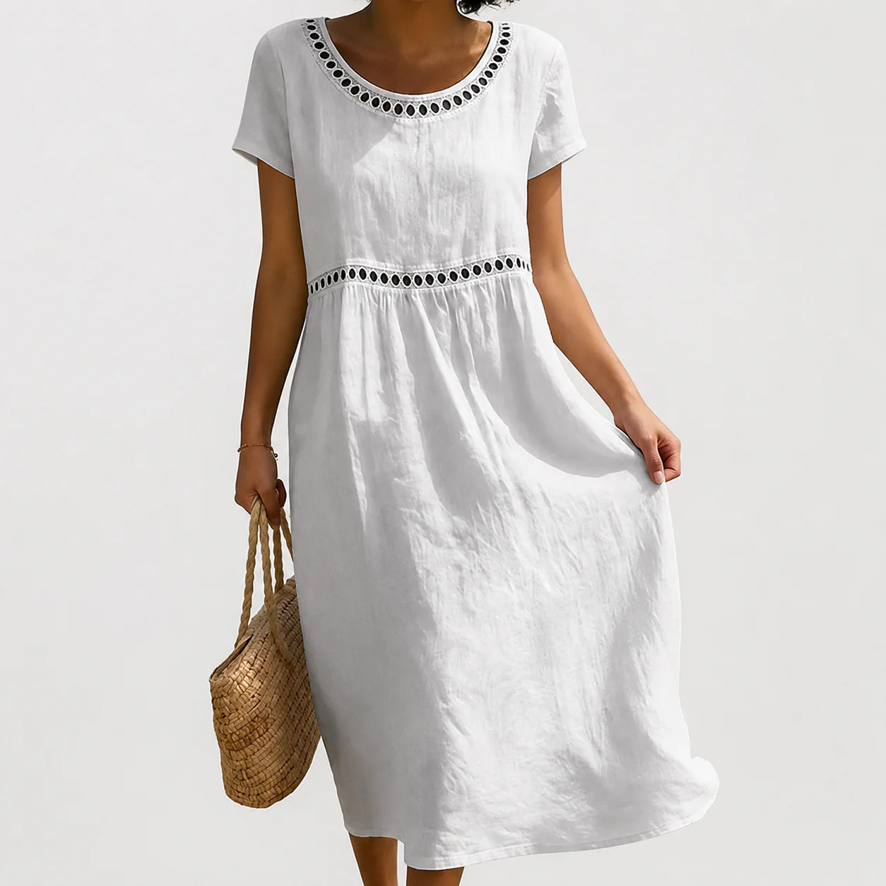Robe Longue Brodée Femme