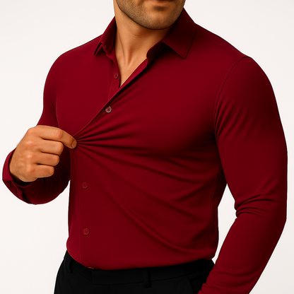 Elastisches Slim Fit Hemd für Herren