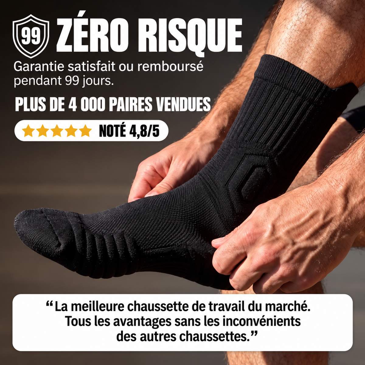 Chaussettes de Travail en Bambou