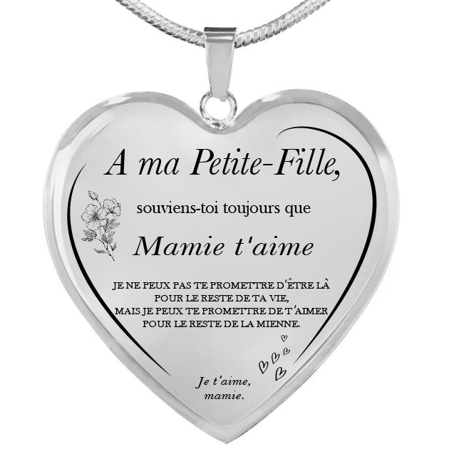 Le Collier Coeur "A ma Petite-Fille"