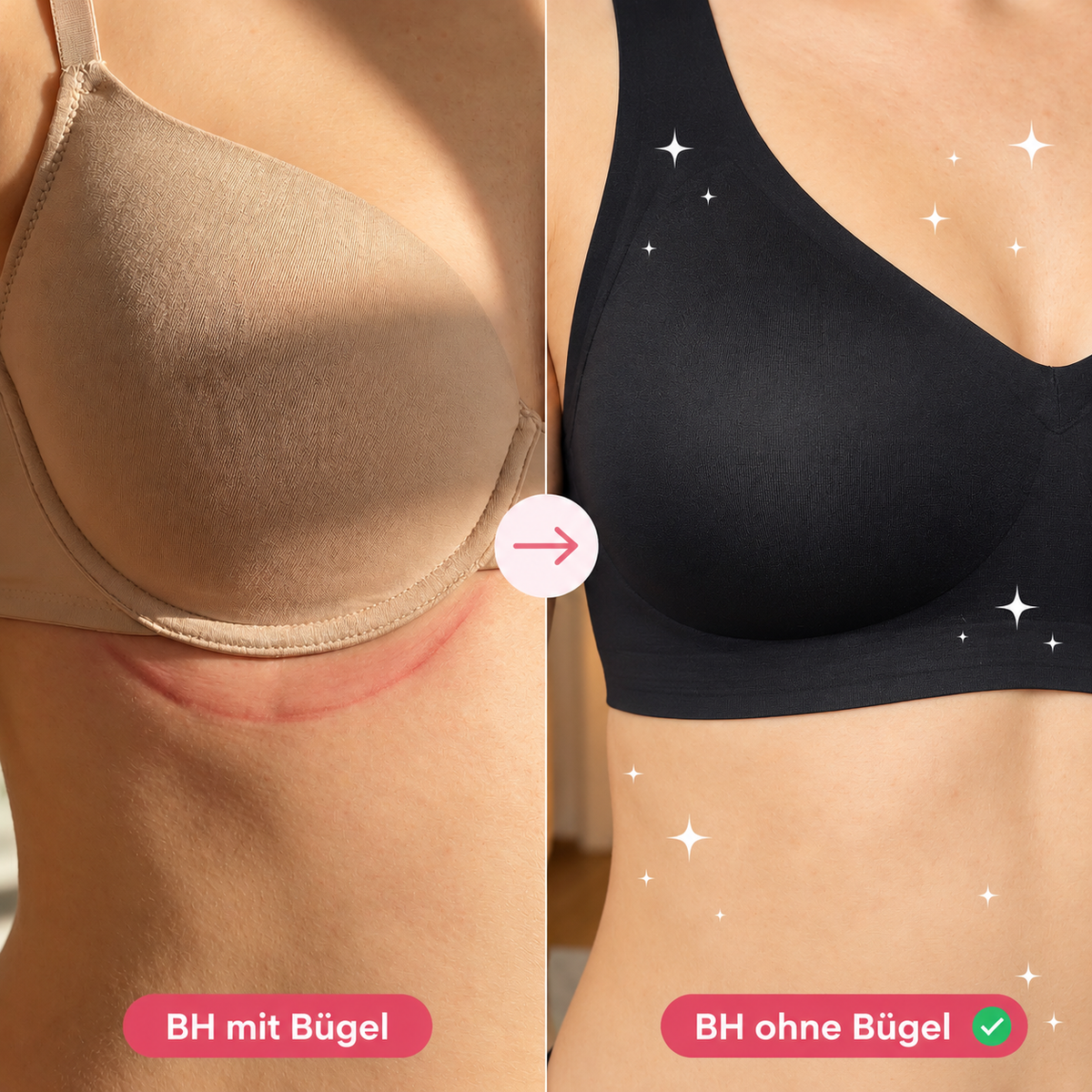 Soutien-gorge sans armatures invisible et confortable