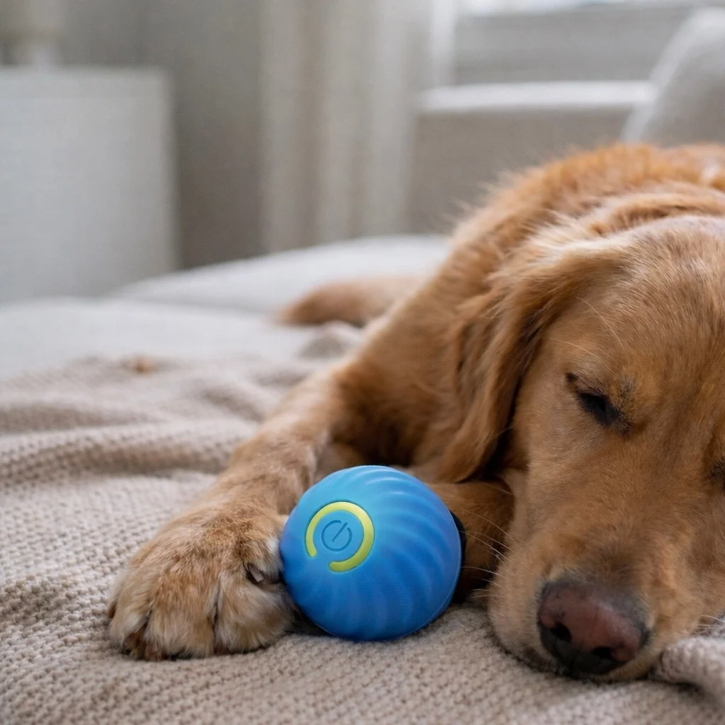 Balle interactive apaisante pour chien