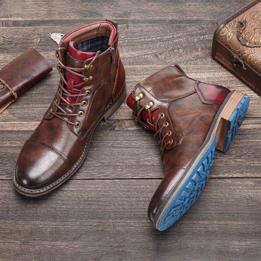 Bottines en cuir pour homme