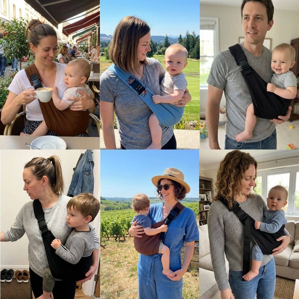 Porte-bébé bandoulière ergonomique léger et confortable