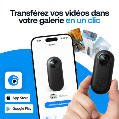 Mini Caméra Portable POV avec Transfert Vidéo Instantané