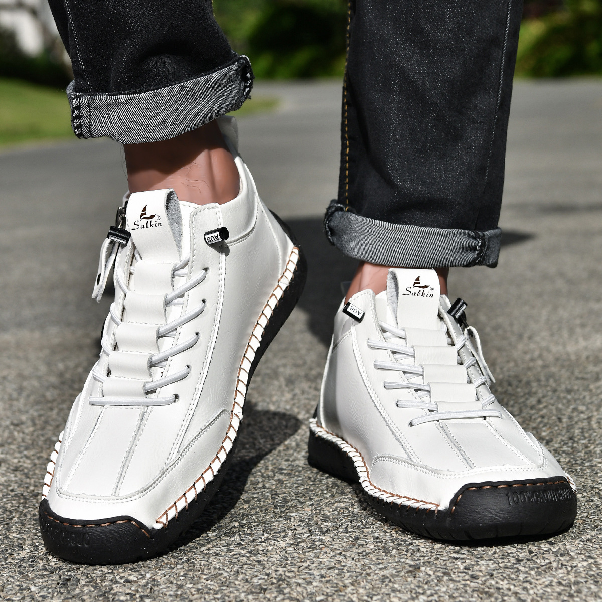 Nubuk-Schuhe mit Reißverschluss für Herren