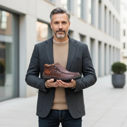 Bequeme Herrenschuhe aus Leder