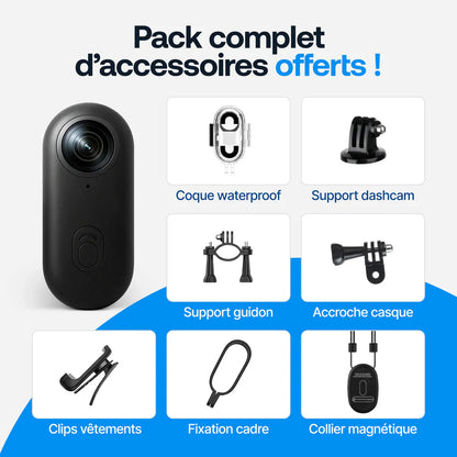 Mini Caméra Portable POV avec Transfert Vidéo Instantané