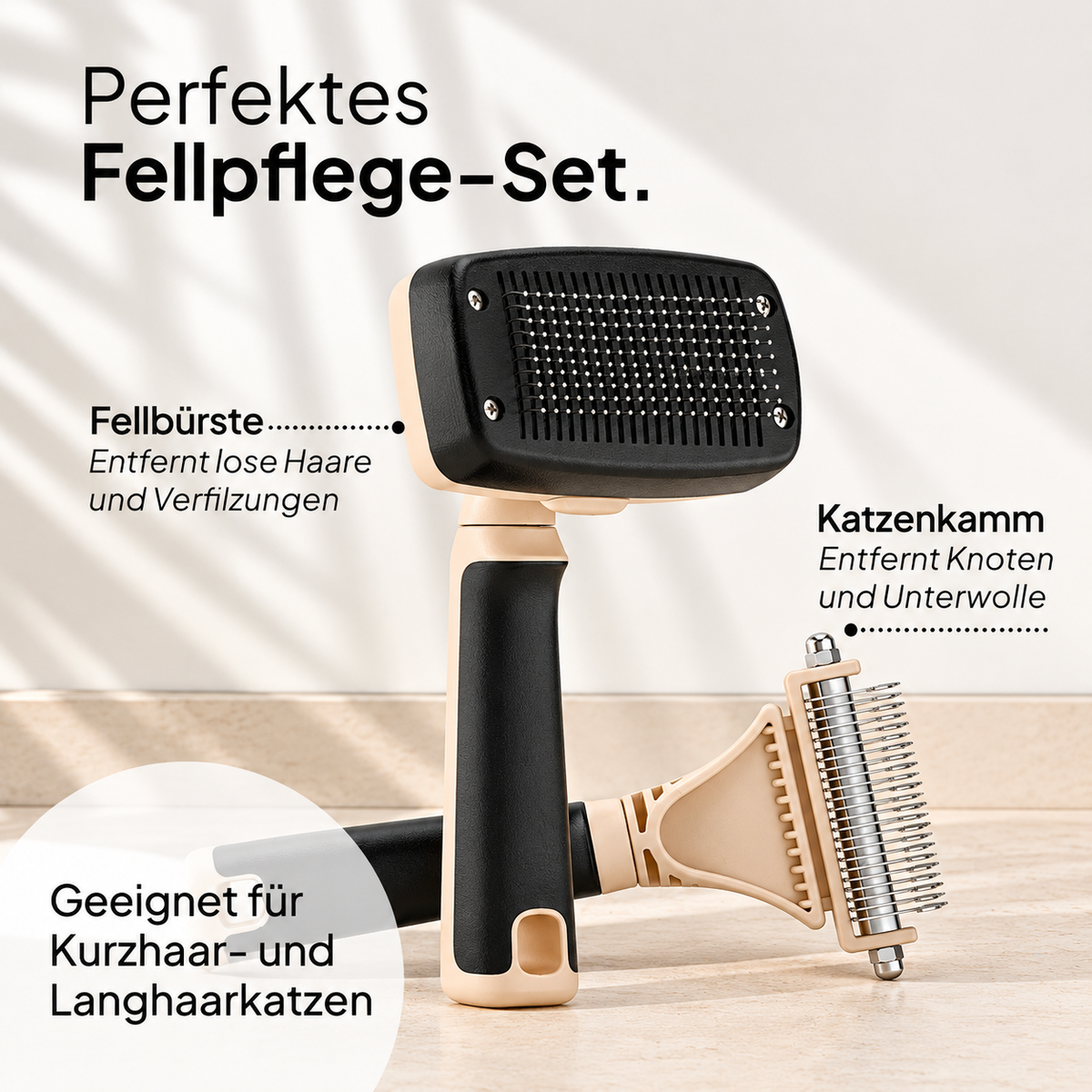 2-in-1-Bürstenset für Katzen