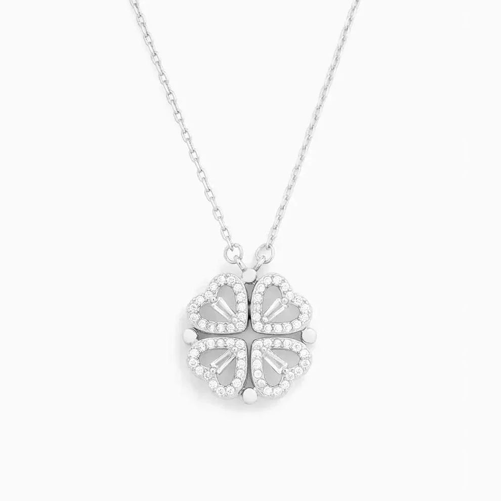 Collier 2-en-1 Trefle et Coeur