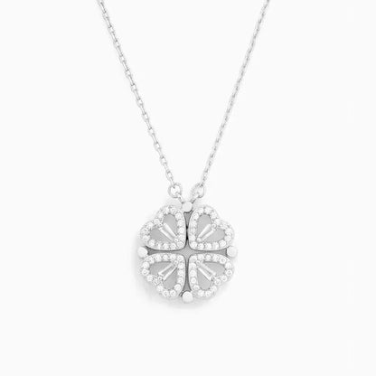 Collier 2-en-1 Trefle et Coeur