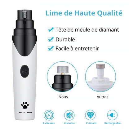 Lime à ongles électrique pour chiens - La Patte Canine®