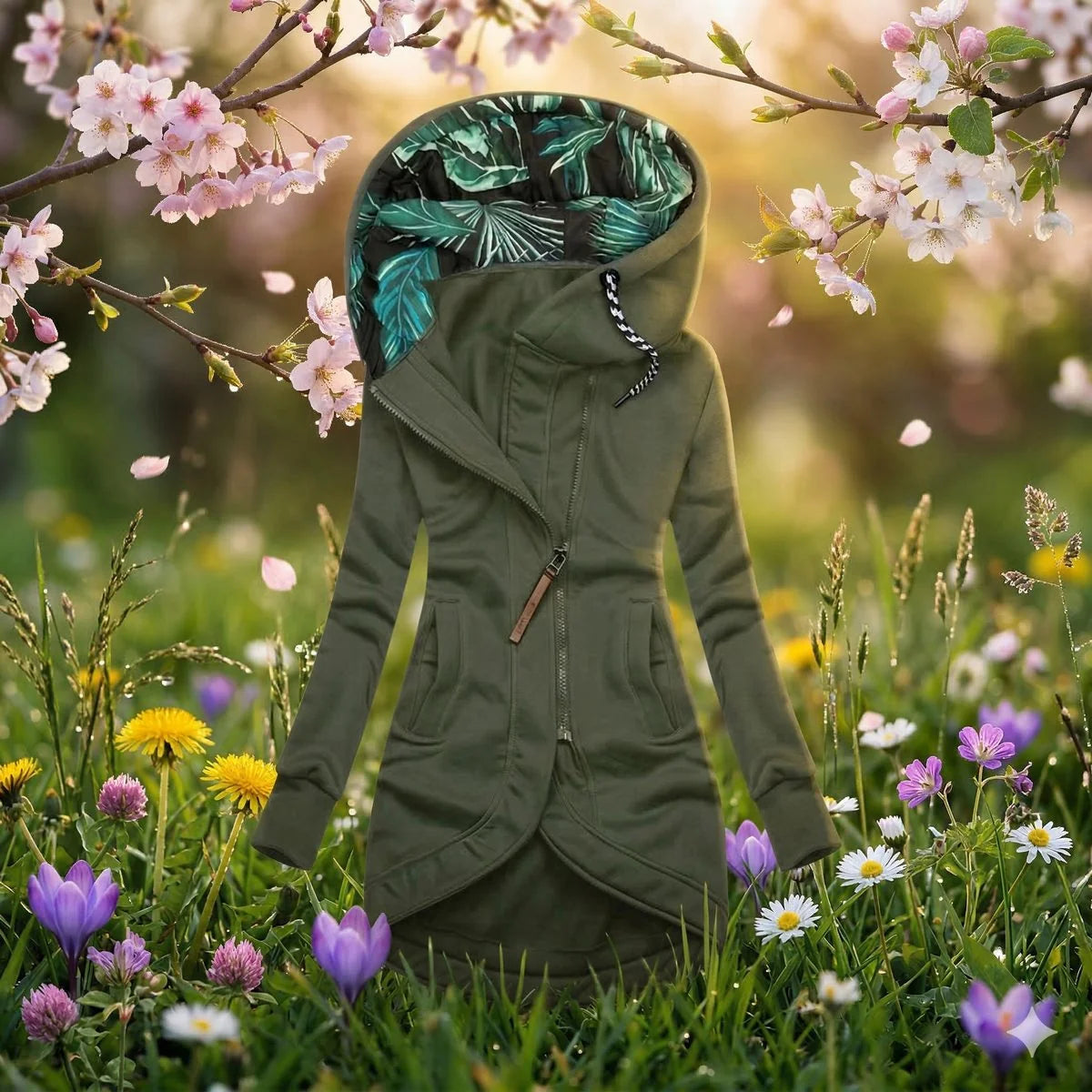 Veste chaude à capuche femme