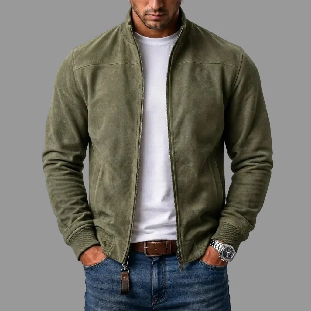 Herren-Bomberjacke aus Wildleder