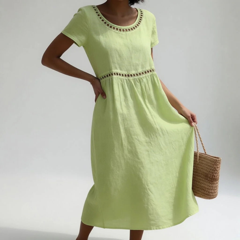 Robe Longue Brodée Femme