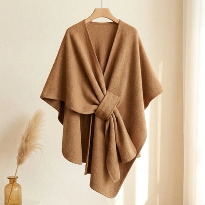 Langer Poncho-Schal für Damen