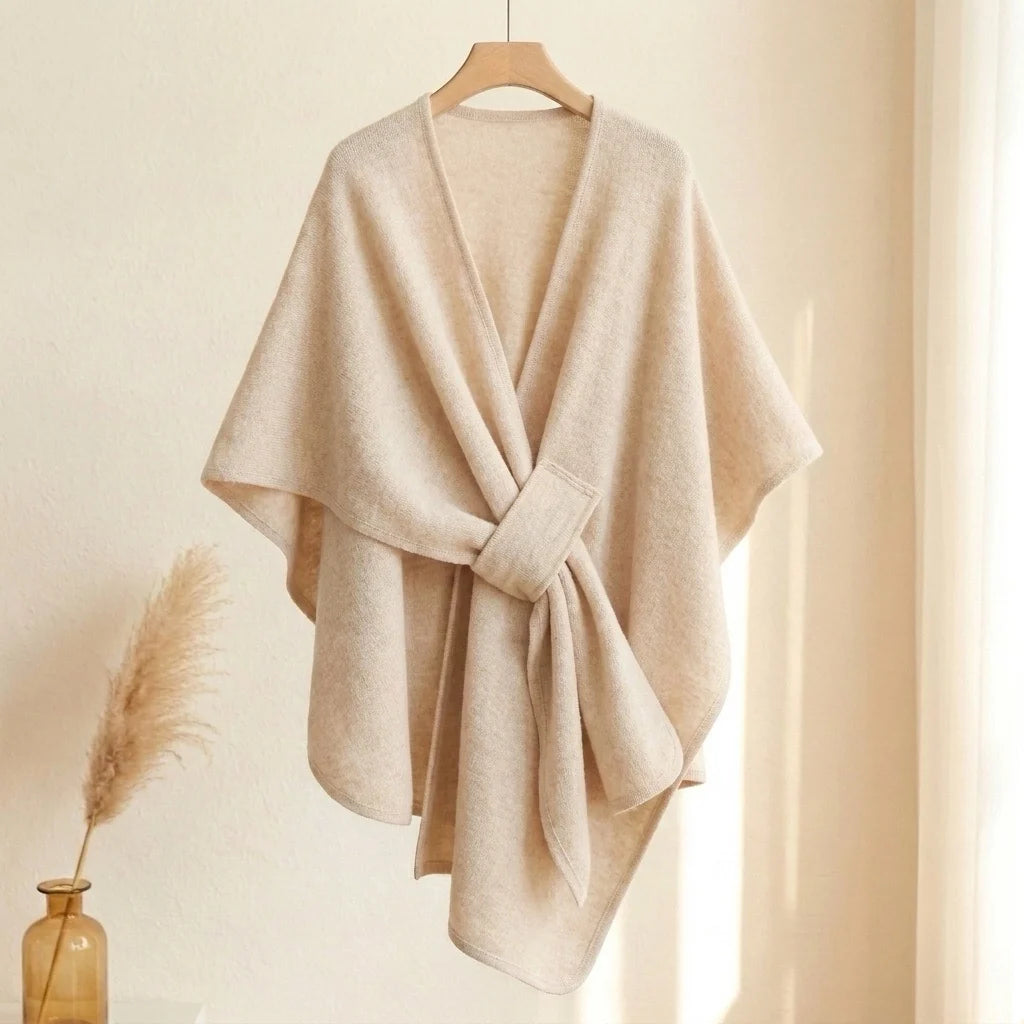 Langer Poncho-Schal für Damen