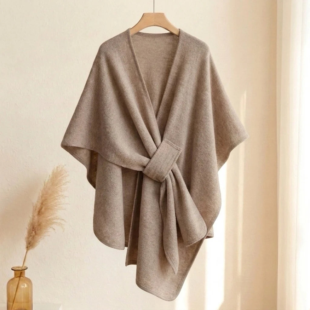 Langer Poncho-Schal für Damen