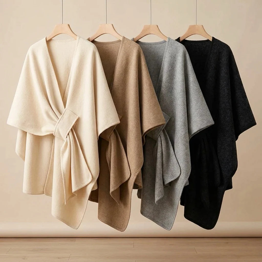 Langer Poncho-Schal für Damen
