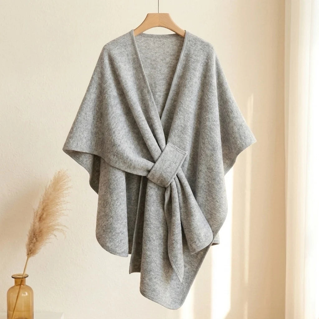 Langer Poncho-Schal für Damen