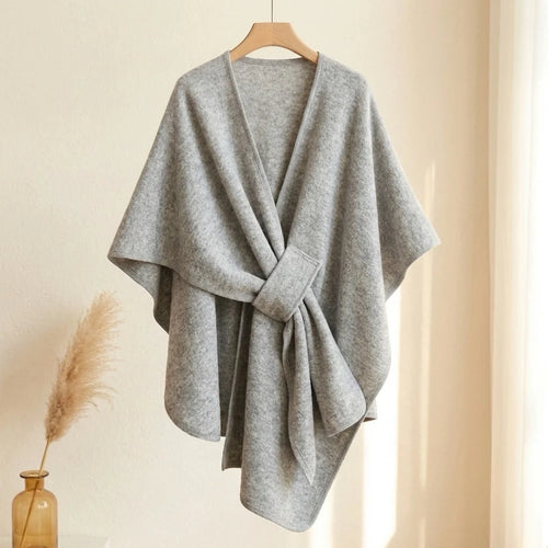 Langer Poncho-Schal für Damen