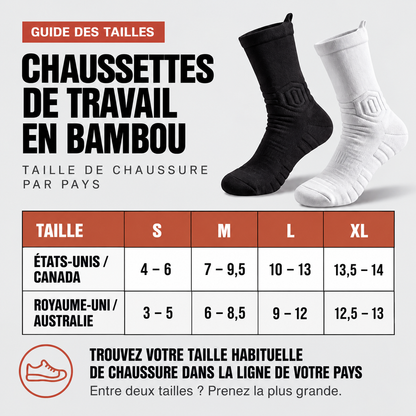 Chaussettes de Travail en Bambou