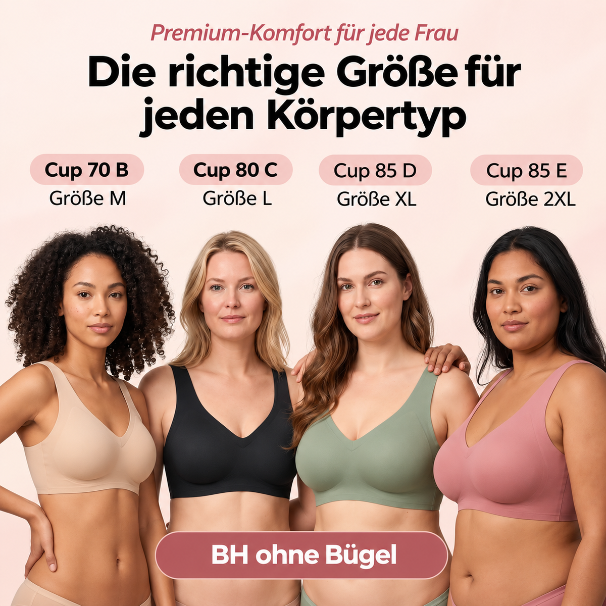 Soutien-gorge sans armatures invisible et confortable