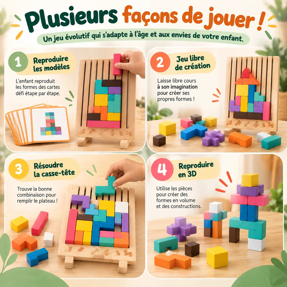 Puzzle Éducatif en Bois