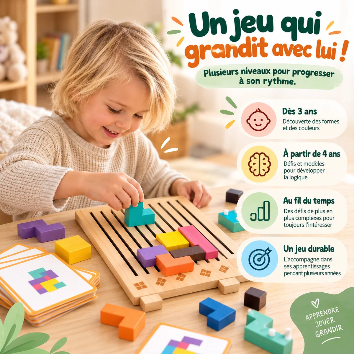 Puzzle Éducatif en Bois