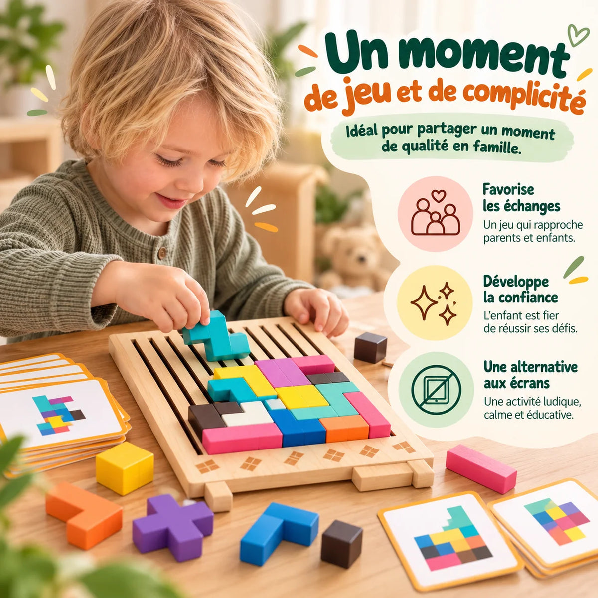 Puzzle Éducatif en Bois