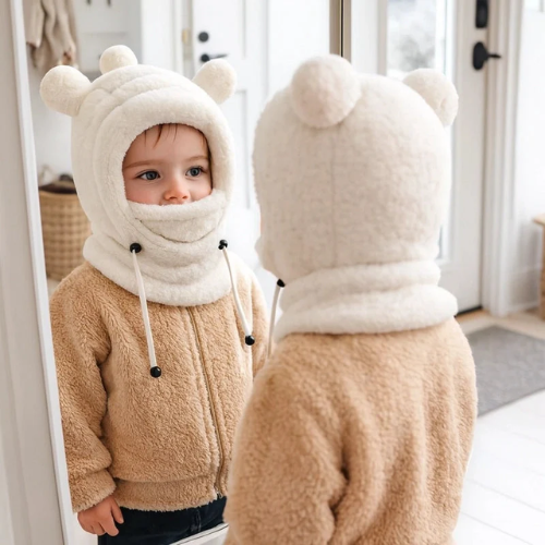 Gefütterte Winter-Kinder-Sturmhaube