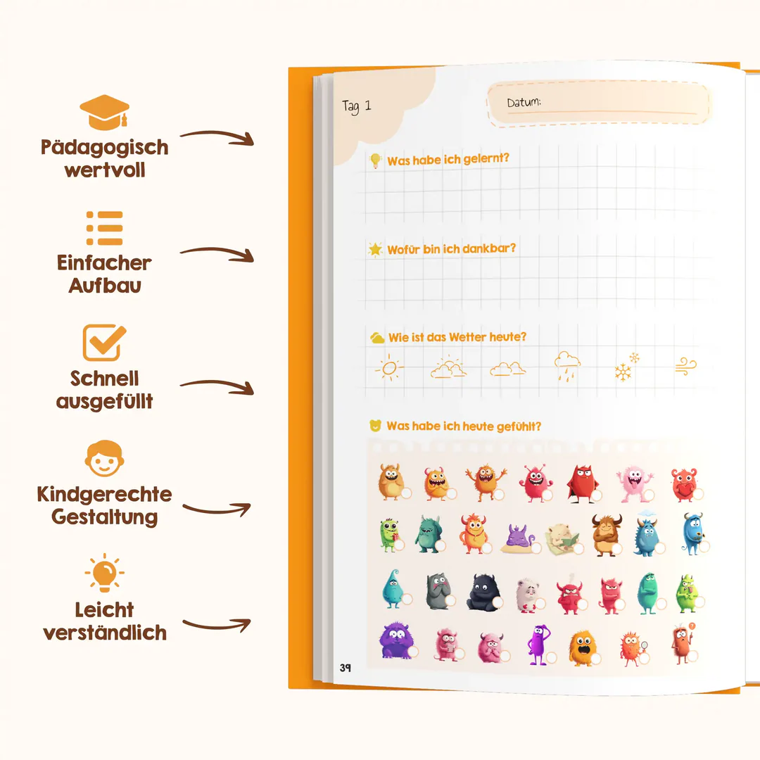 Gefühls-Tagebuch für Kinder – mit gratis Kartenset