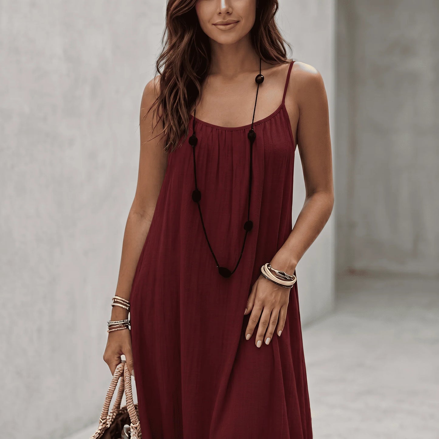 Fließendes Kleid mit freiem Rücken
