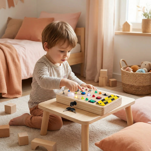 Montessori-Sinnesbrett aus Holz